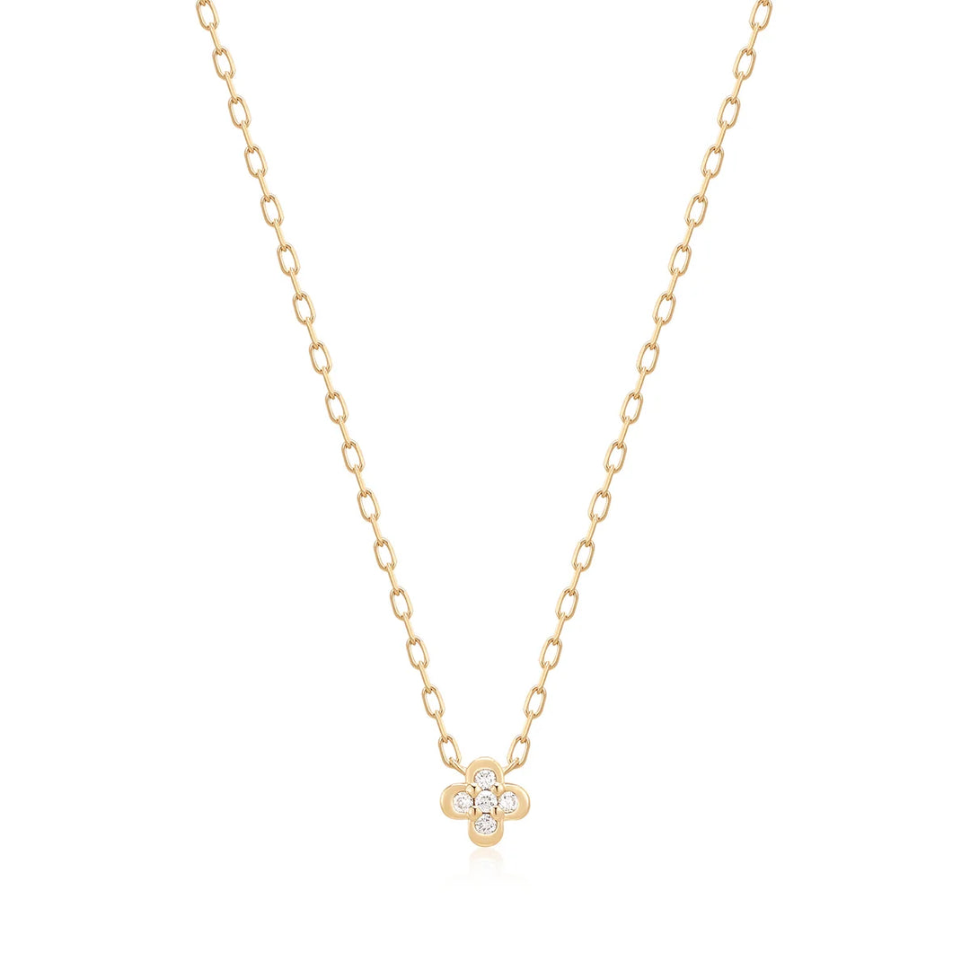 14K Lab Grown Diamond Clover Necklace