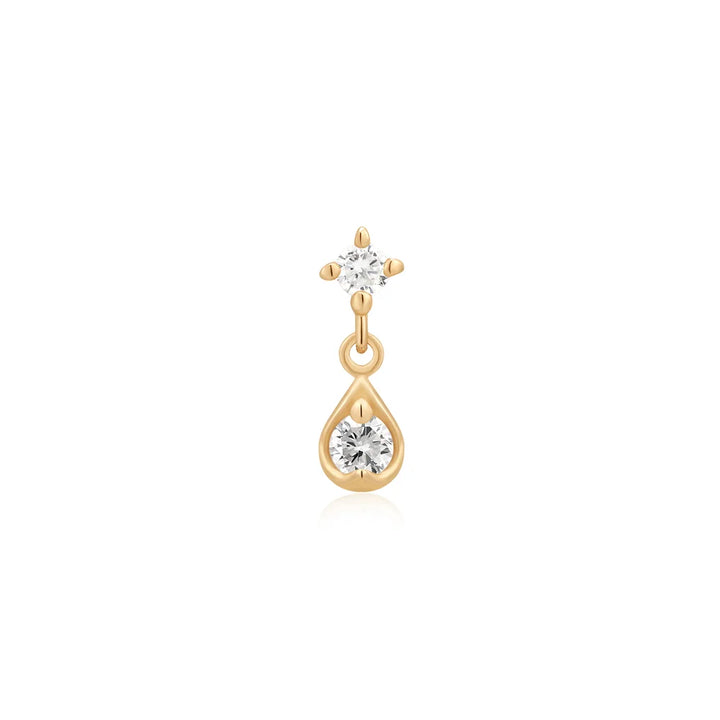 14K Lab Grown Diamond Dangle Flat Back Stud