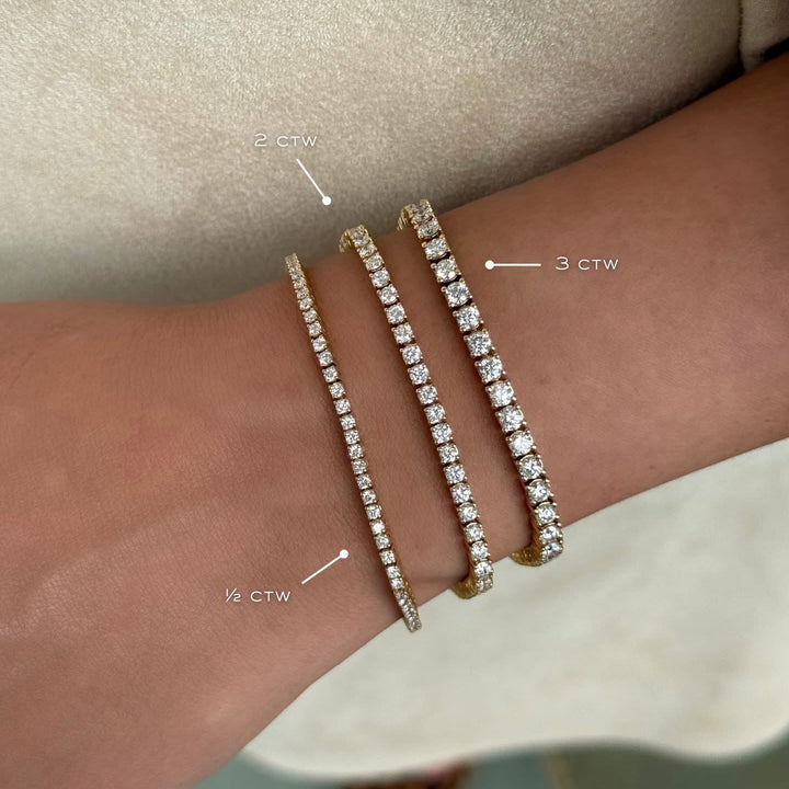 14K Lab Grown Diamond Line Bracelet