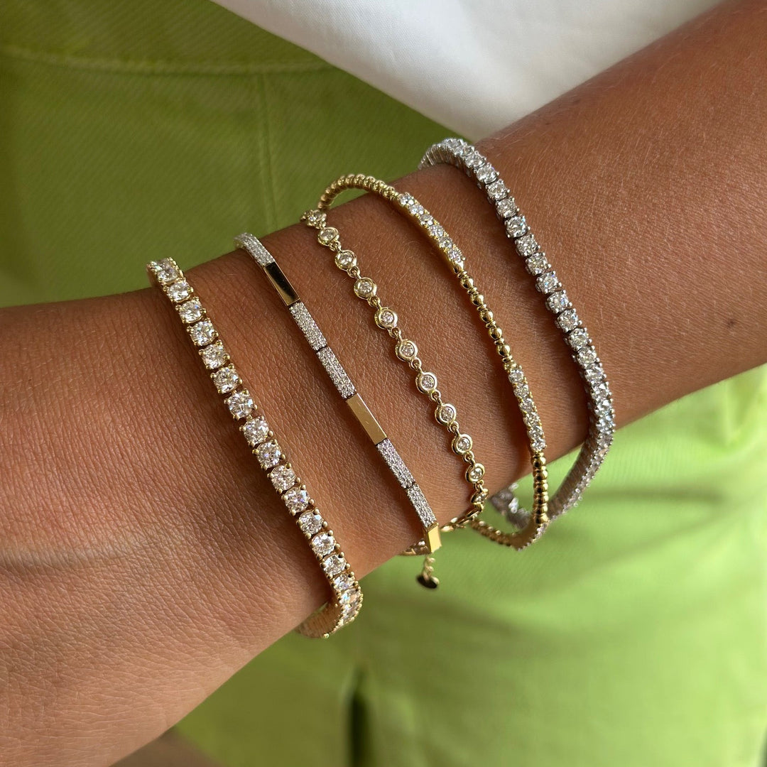 14K Lab Grown Diamond Line Bracelet