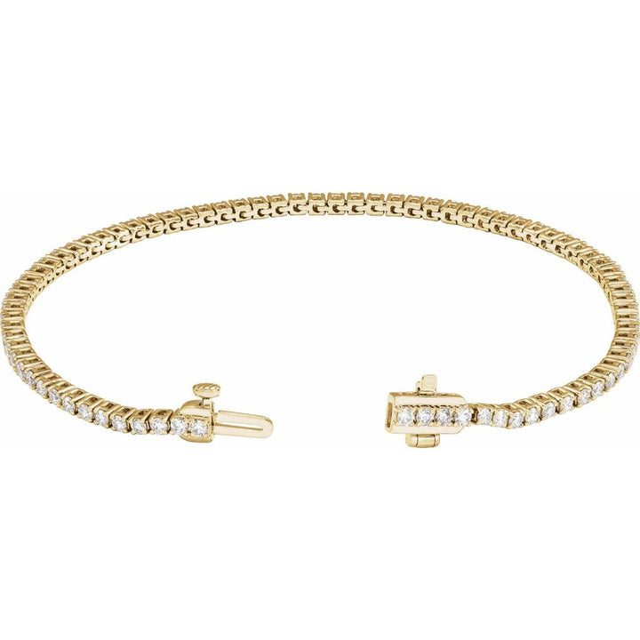 14K Lab Grown Diamond Line Bracelet