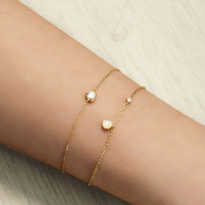 14K Lab Grown Diamond Solitaire Bracelet
