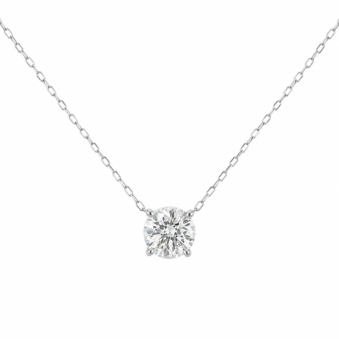 14K Lab Grown Diamond Solitaire Necklace