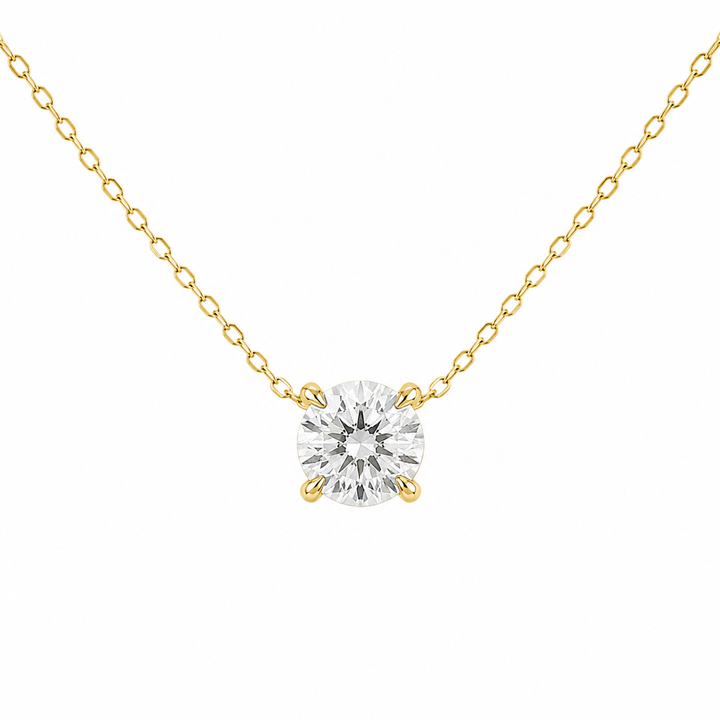 14K Lab Grown Diamond Solitaire Necklace