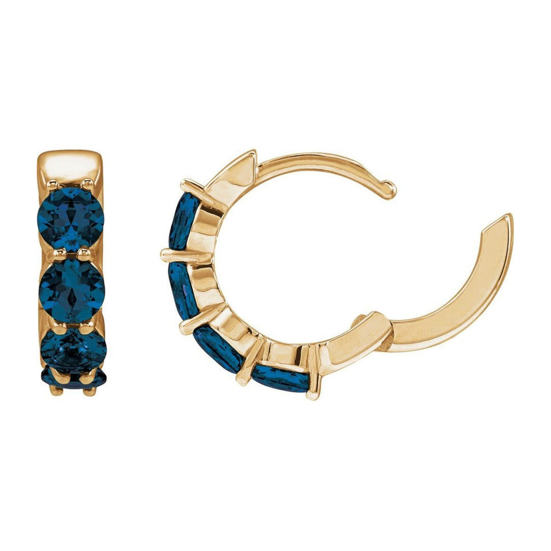 14K Lab Grown Gemstone Huggie Hoops-Embark Fine Jewelry
