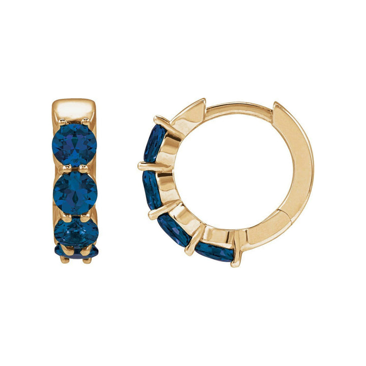 14K Lab Grown Gemstone Huggie Hoops-Embark Fine Jewelry
