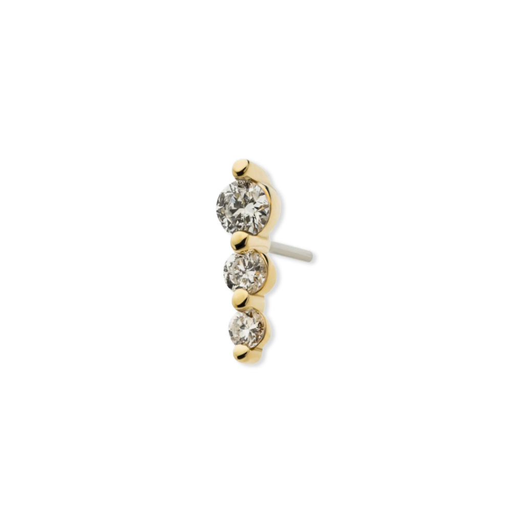 14K Linear Lab Grown Diamond Flat Back Stud-Embark Fine Jewelry
