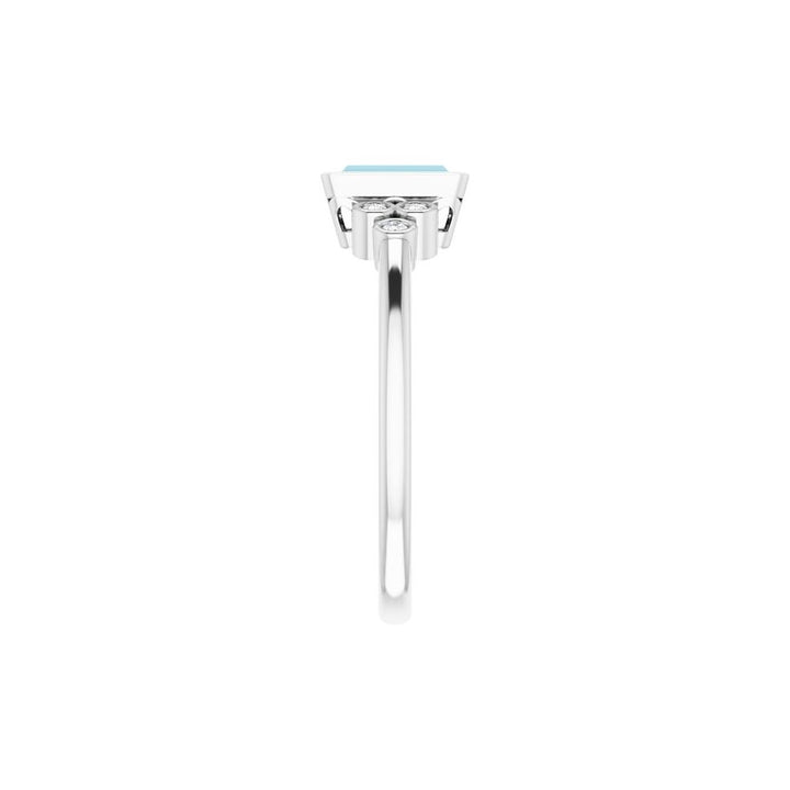 14K London Blue Topaz &amp; Diamond Cluster Ring
