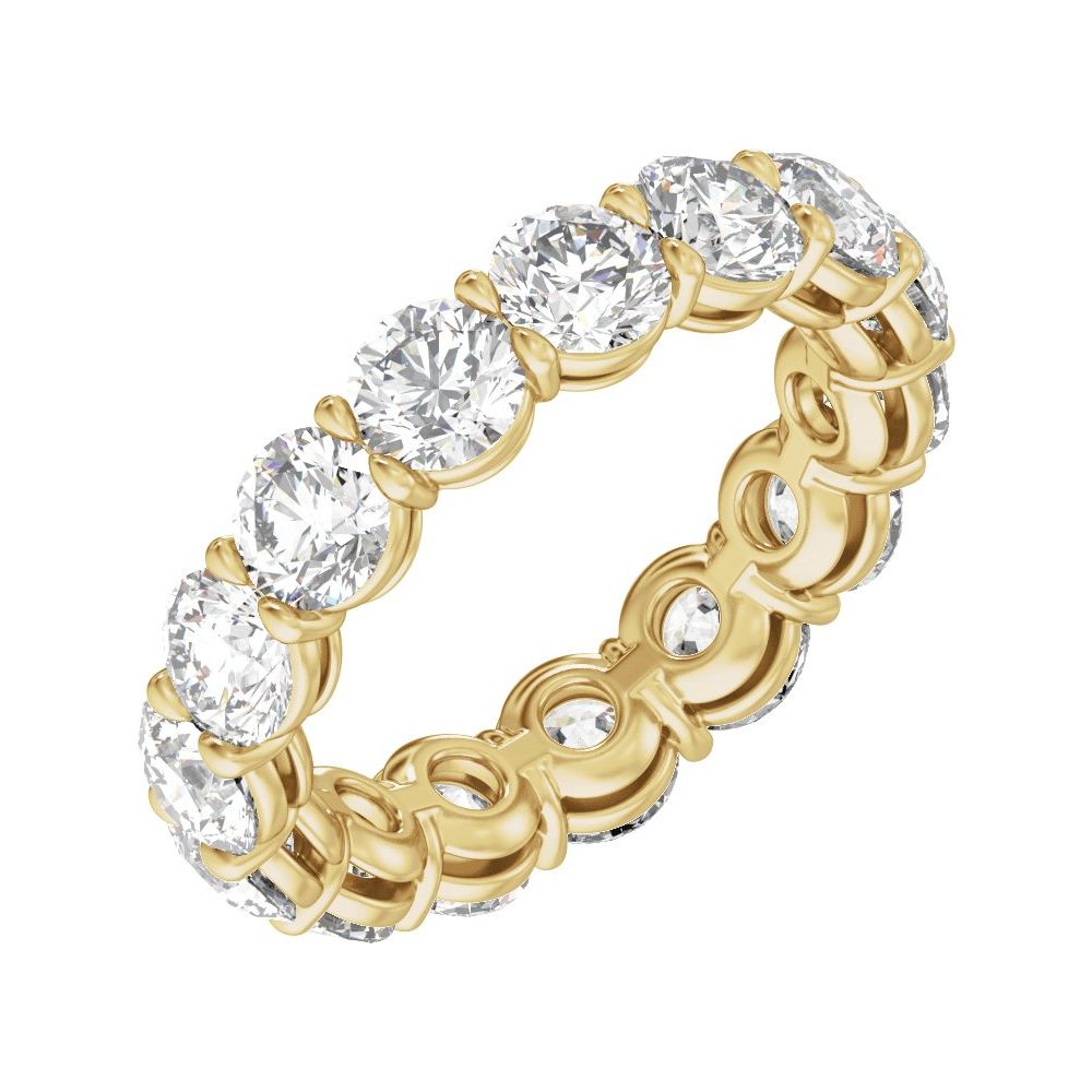 14K Low Profile Diamond Eternity Band