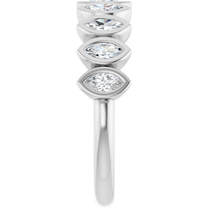 14K Marquise Bezel Diamond Anniversary Band