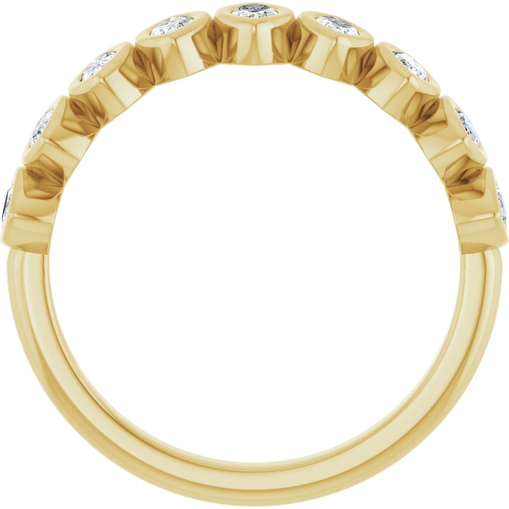 14K Marquise Bezel Diamond Anniversary Band