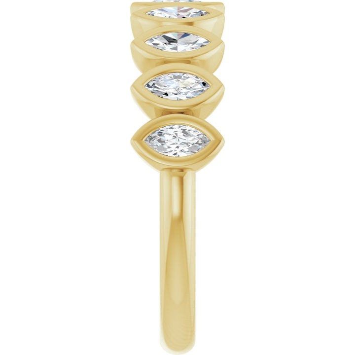 14K Marquise Bezel Diamond Anniversary Band