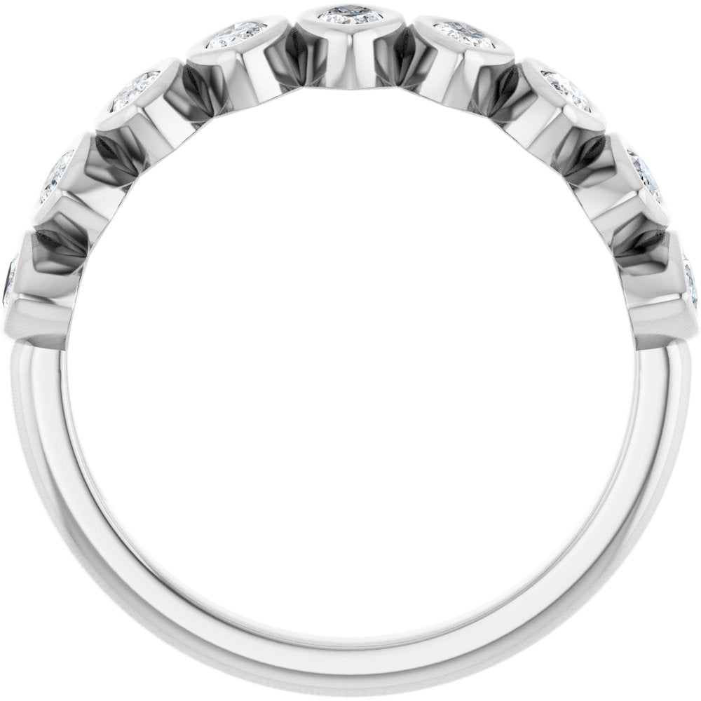 14K Marquise Bezel Diamond Anniversary Band
