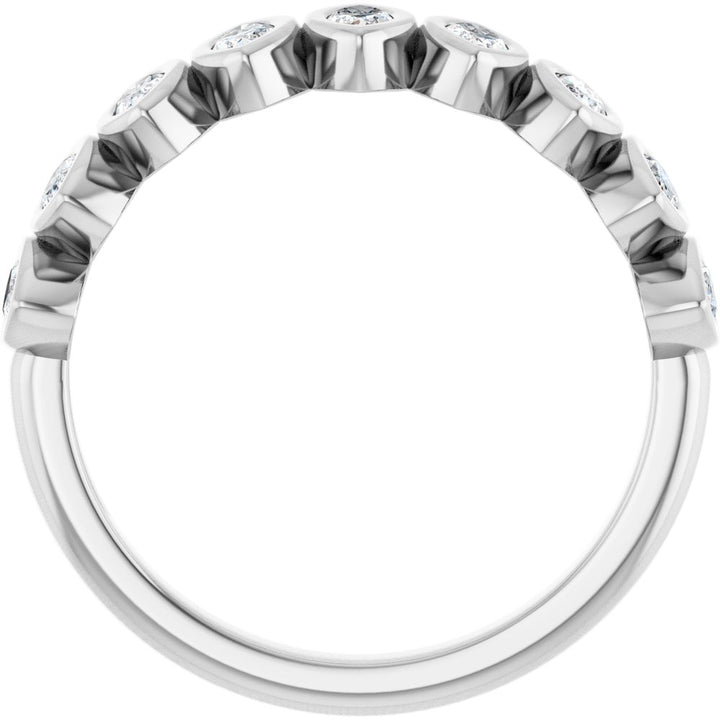 14K Marquise Bezel Diamond Anniversary Band
