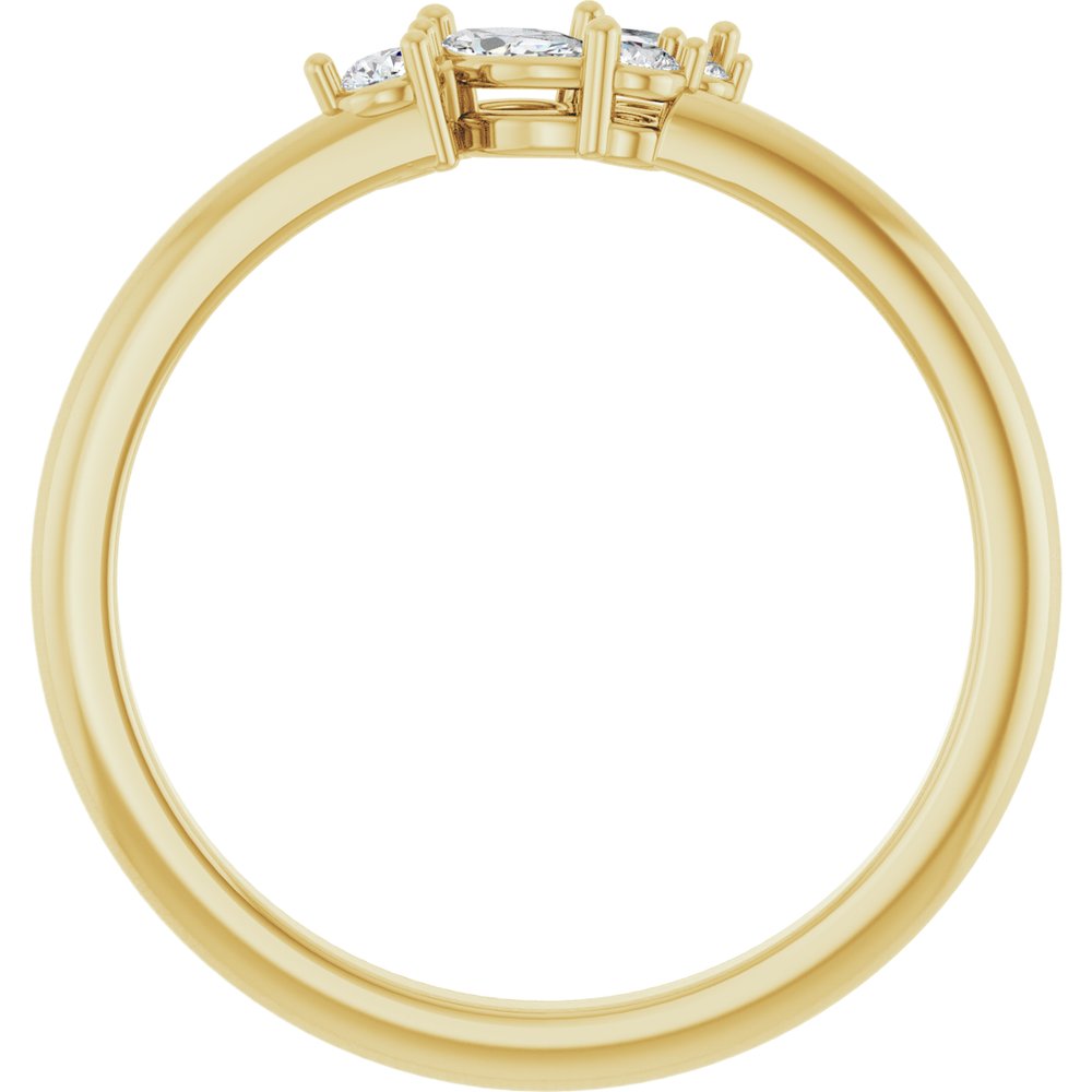 14K Marquise Diamond Cluster Ring