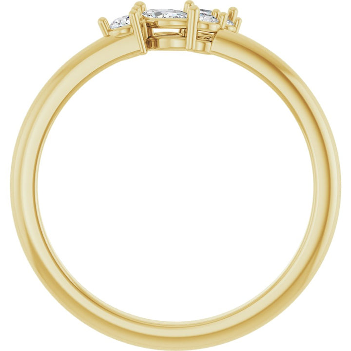 14K Marquise Diamond Cluster Ring