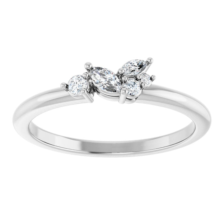 14K Marquise Diamond Cluster Ring