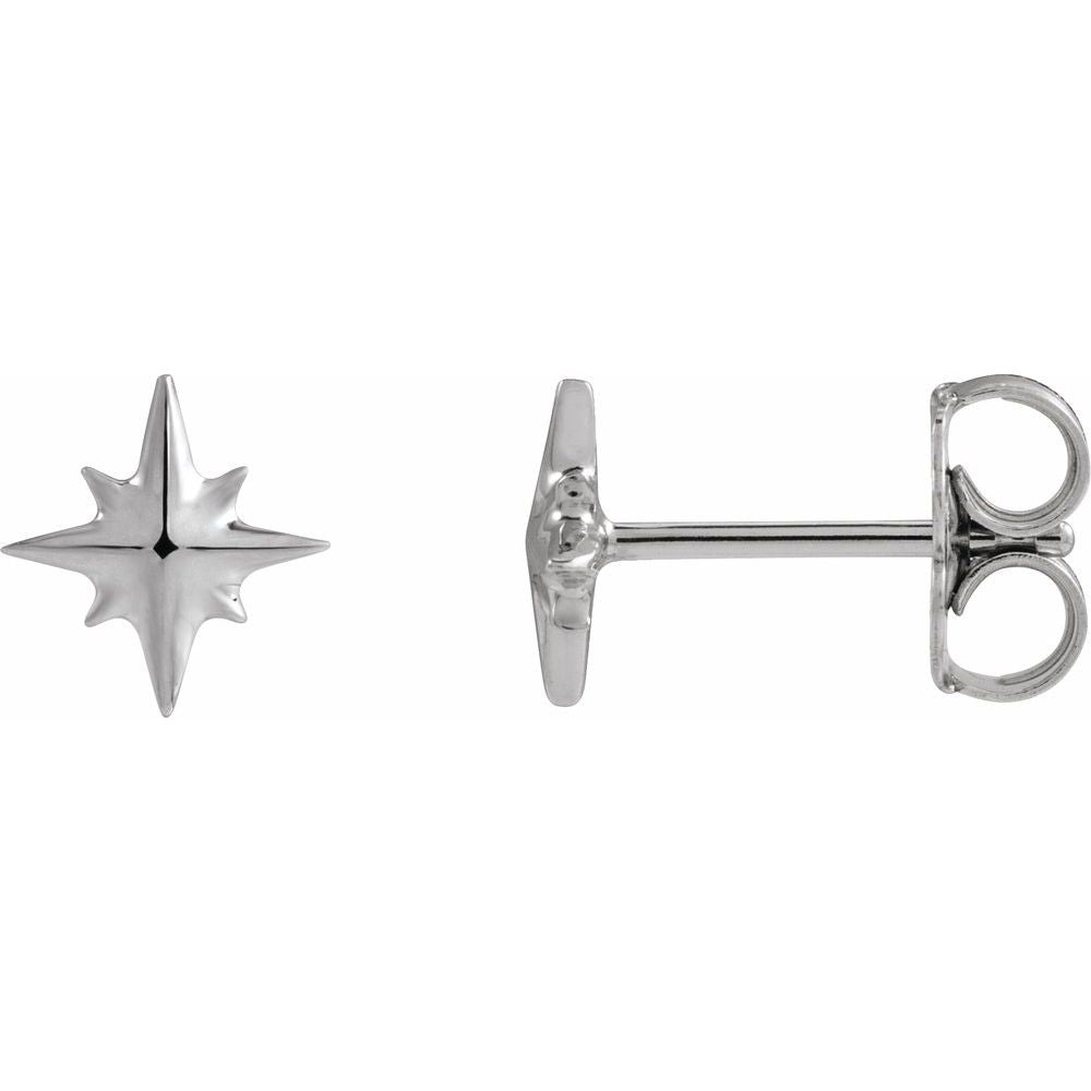 14K Mini Starburst Stud