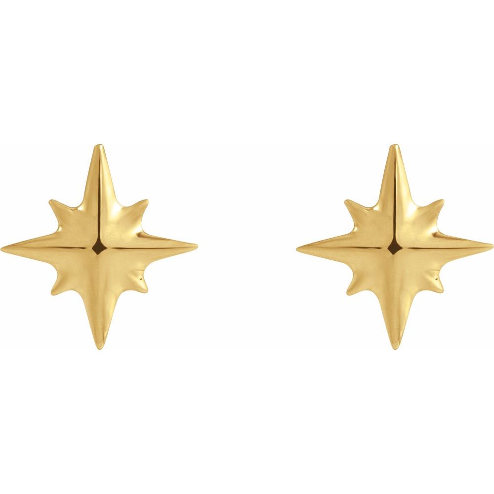 14K Mini Starburst Stud