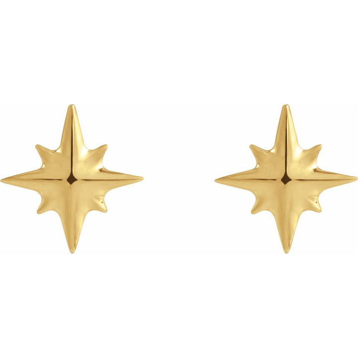 14K Mini Starburst Stud