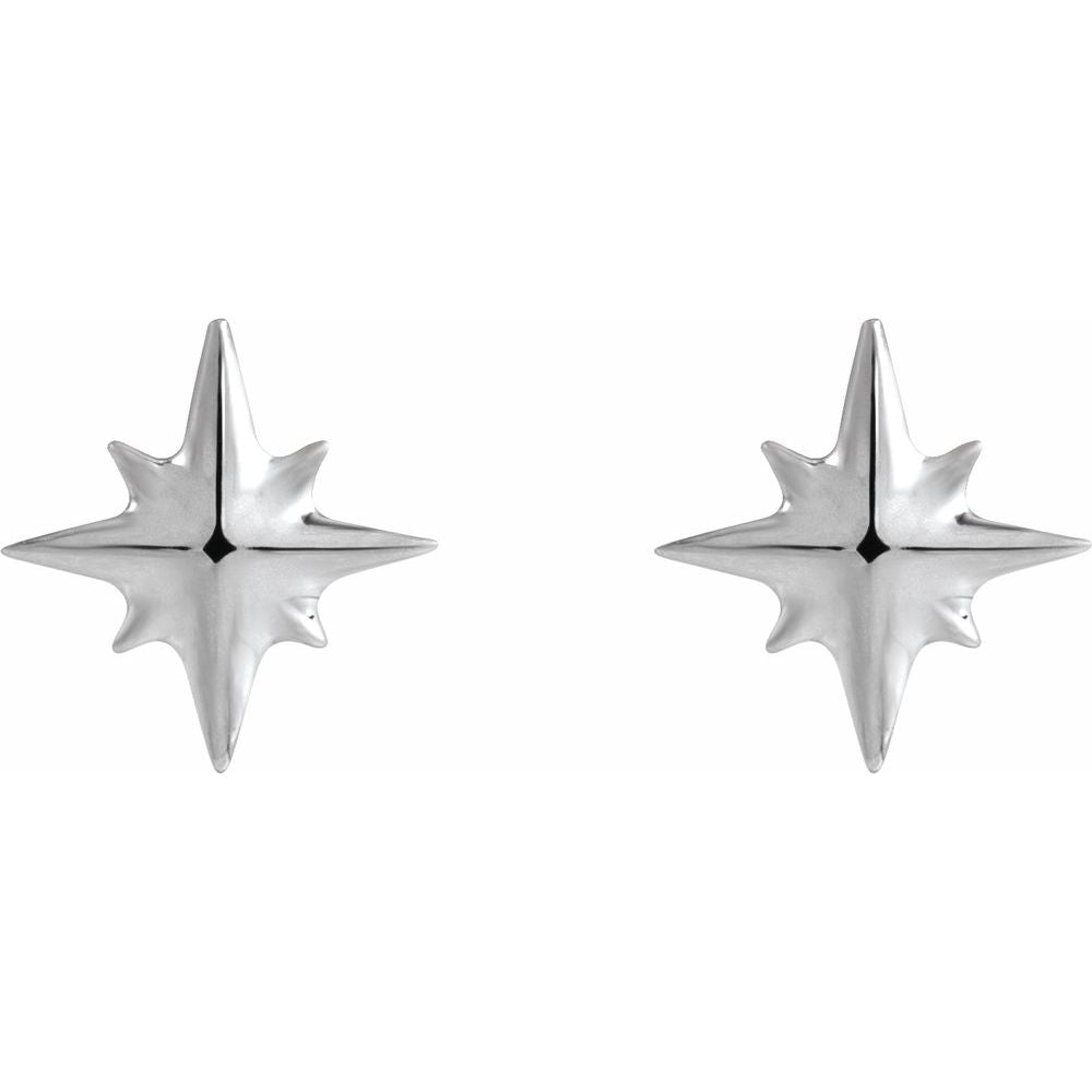 14K Mini Starburst Stud