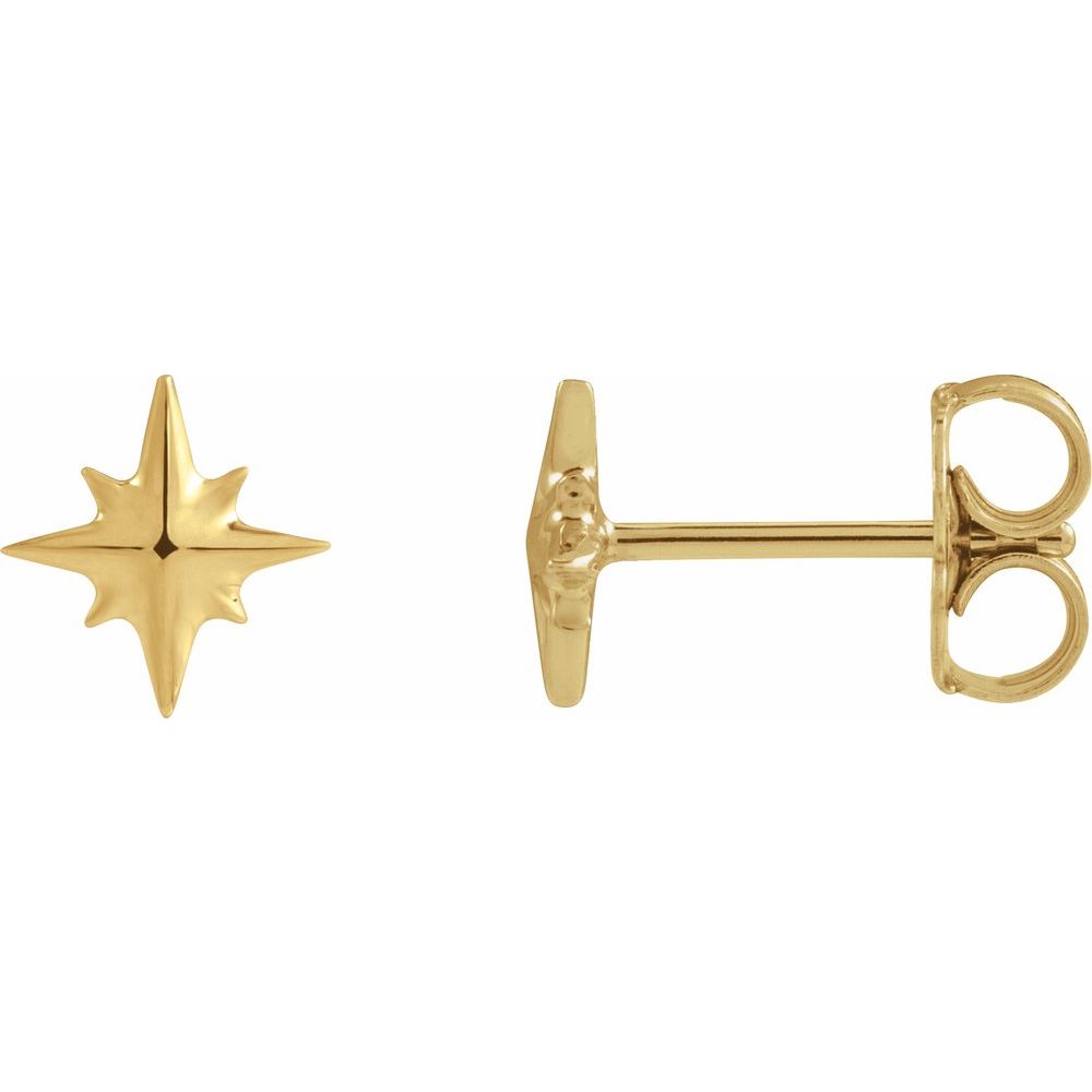 14K Mini Starburst Stud