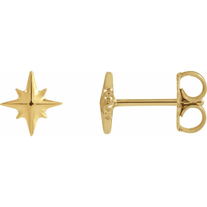 14K Mini Starburst Stud