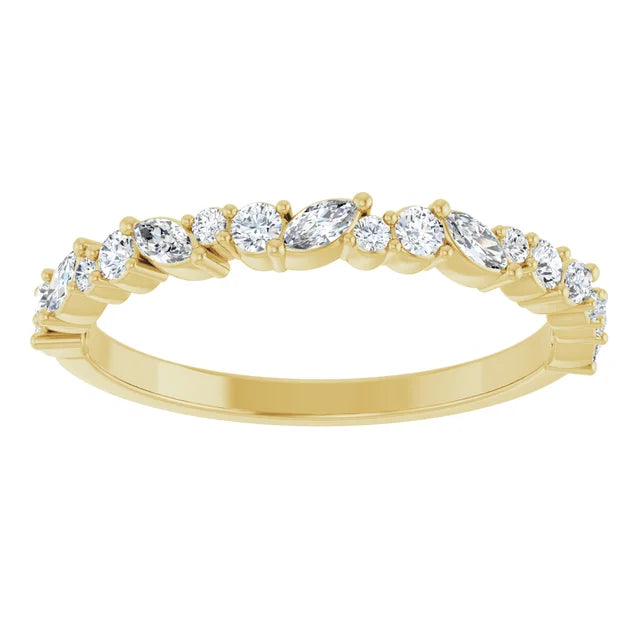 14K Mixed Shape Diamond Anniversary Band