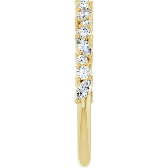 14K Mixed Shape Diamond Anniversary Band
