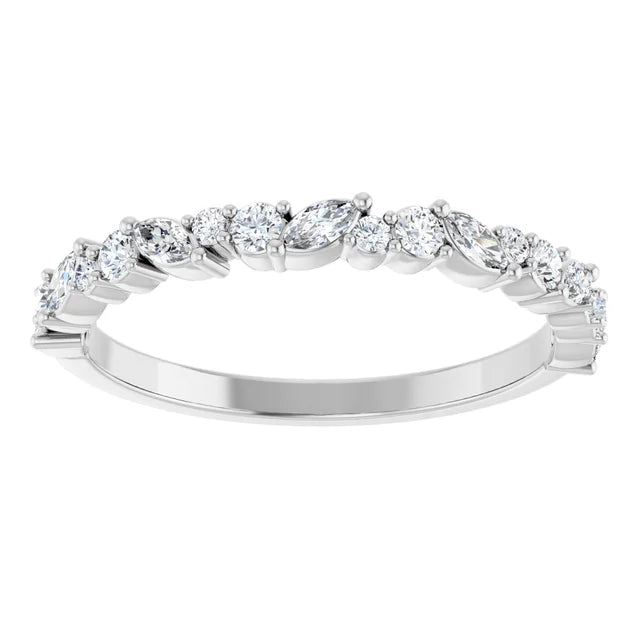 14K Mixed Shape Diamond Anniversary Band