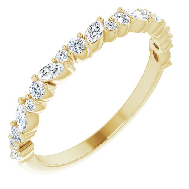 14K Mixed Shape Diamond Anniversary Band