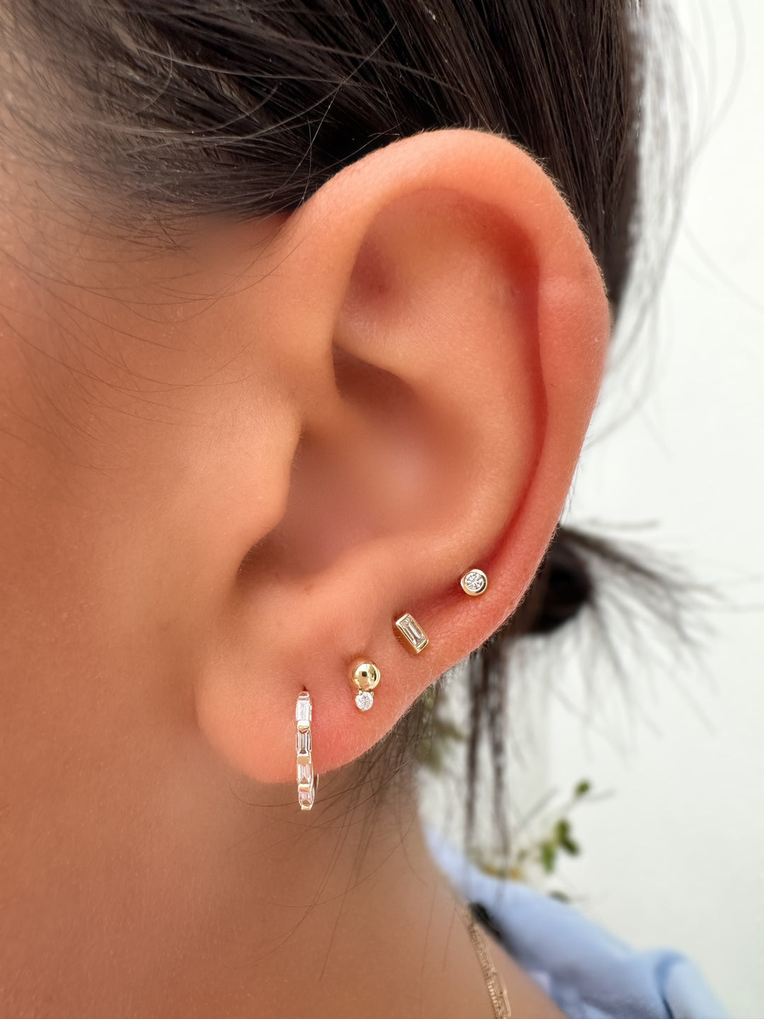 14K Natural Diamond Bead Stud-Embark Fine Jewelry