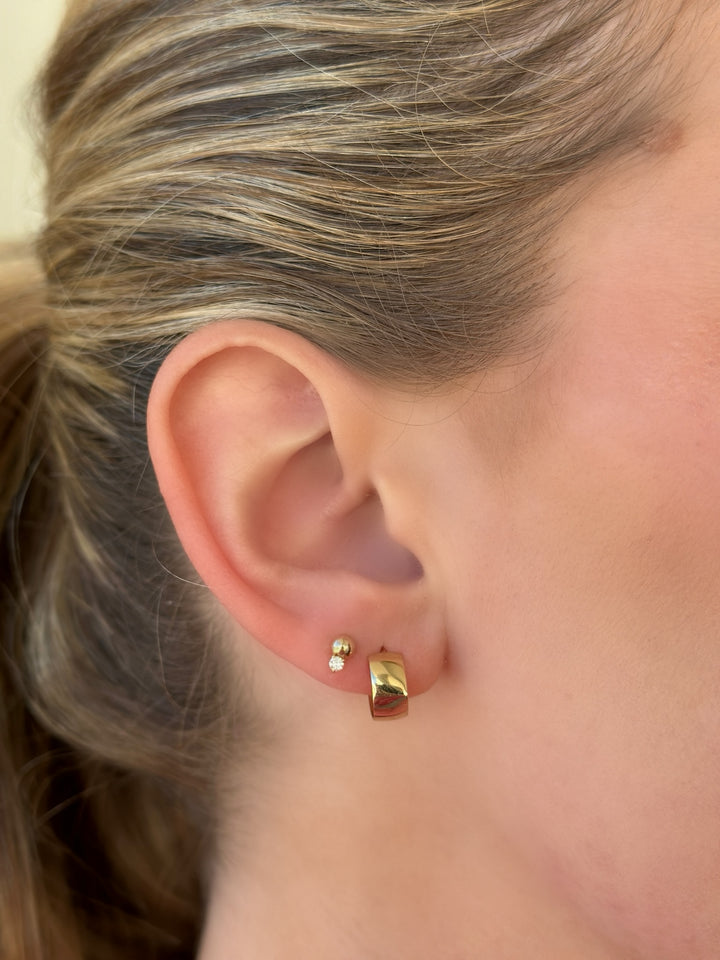 14K Natural Diamond Bead Stud-Embark Fine Jewelry