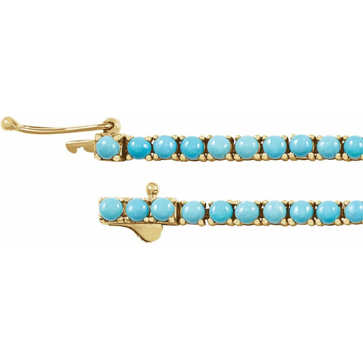 14K Natural Turquoise Tennis Bracelet-Embark Fine Jewelry