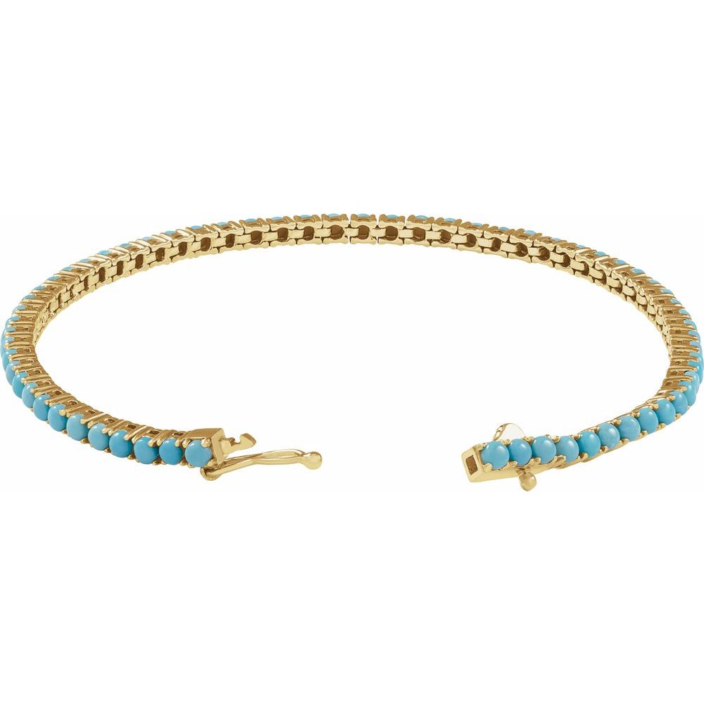 14K Natural Turquoise Tennis Bracelet-Embark Fine Jewelry