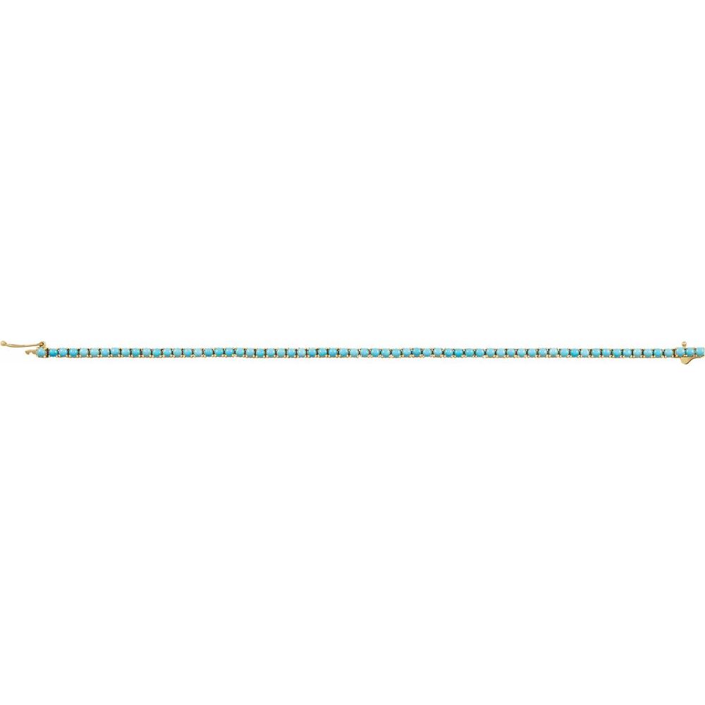 14K Natural Turquoise Tennis Bracelet-Embark Fine Jewelry