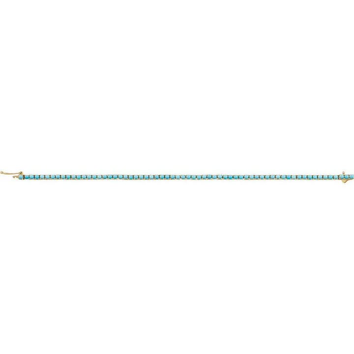 14K Natural Turquoise Tennis Bracelet-Embark Fine Jewelry