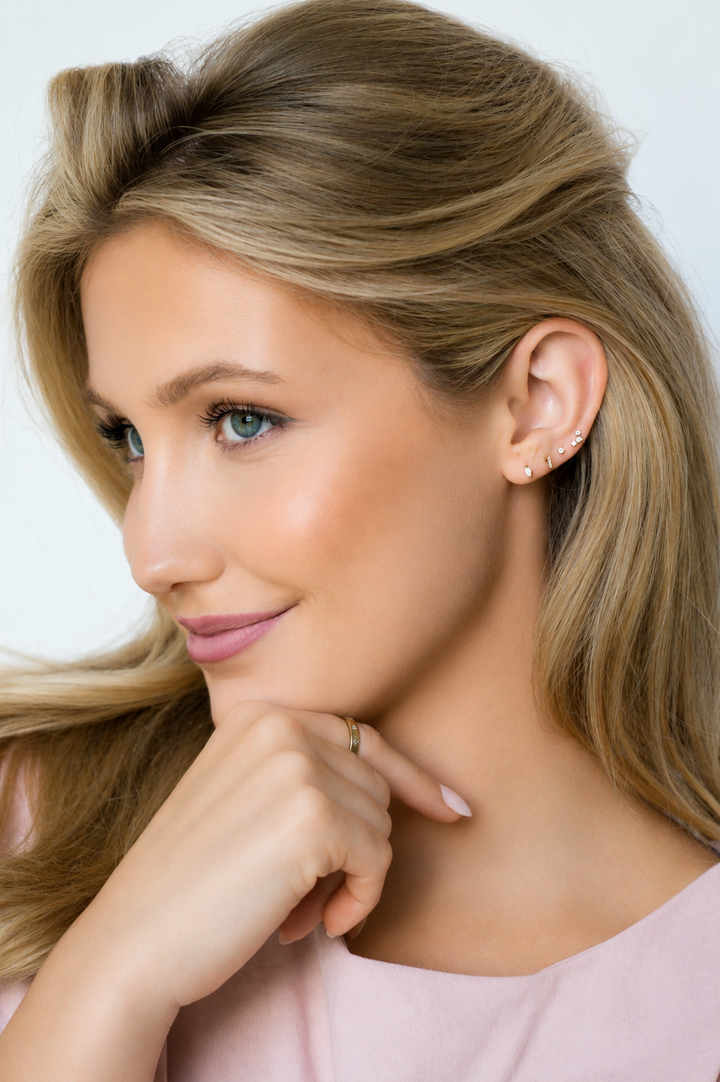 14K Opal Marquise Flat Back Stud-Embark Fine Jewelry