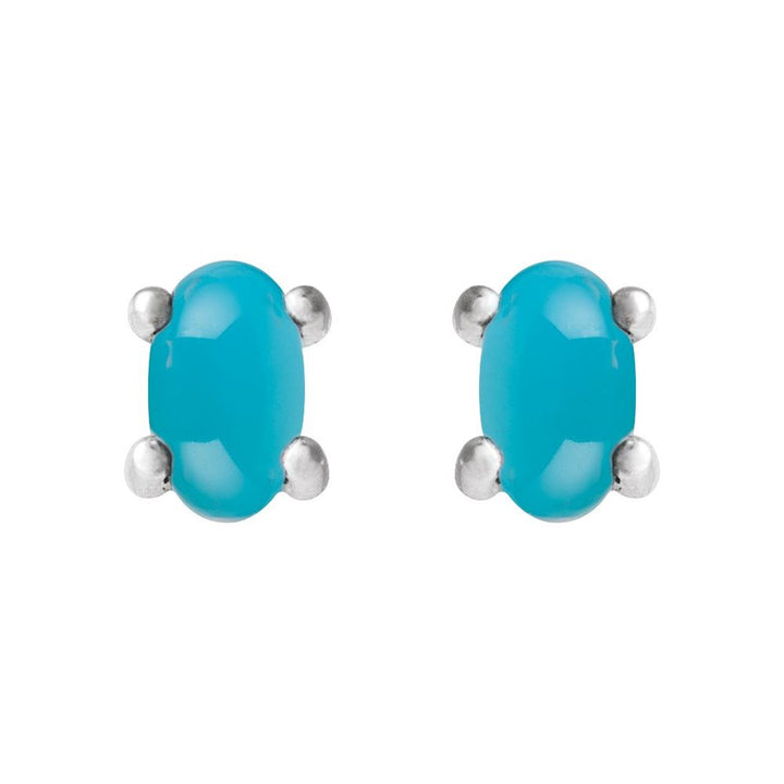 14K Oval Cabochon Studs