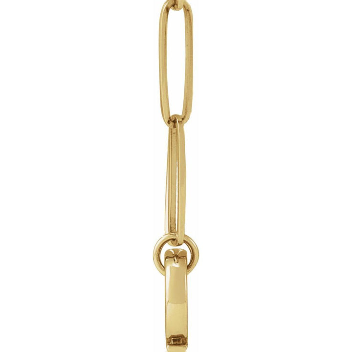 14K Oval Charm Chain Necklace