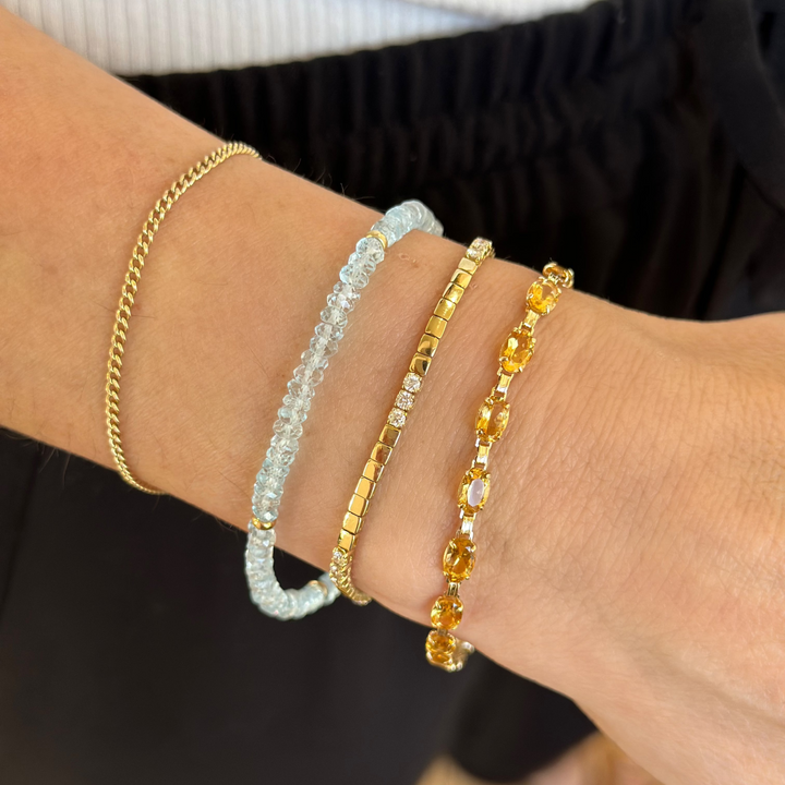 14K Oval Gemstone Line Bracelet-Embark Fine Jewelry