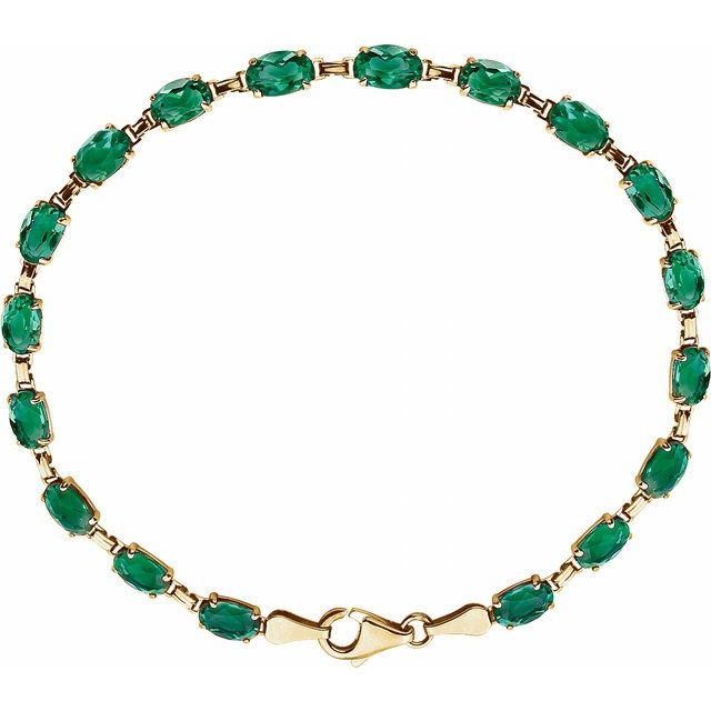 14K Oval Gemstone Line Bracelet-Embark Fine Jewelry
