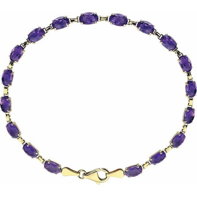 14K Oval Gemstone Line Bracelet-Embark Fine Jewelry
