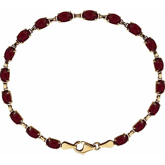 14K Oval Gemstone Line Bracelet-Embark Fine Jewelry