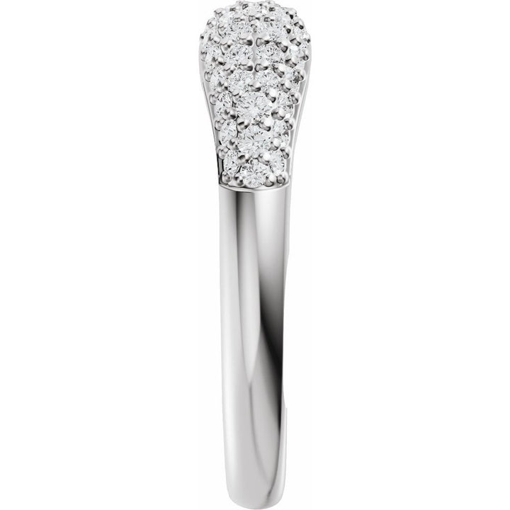 14K Pave Diamond Open Band