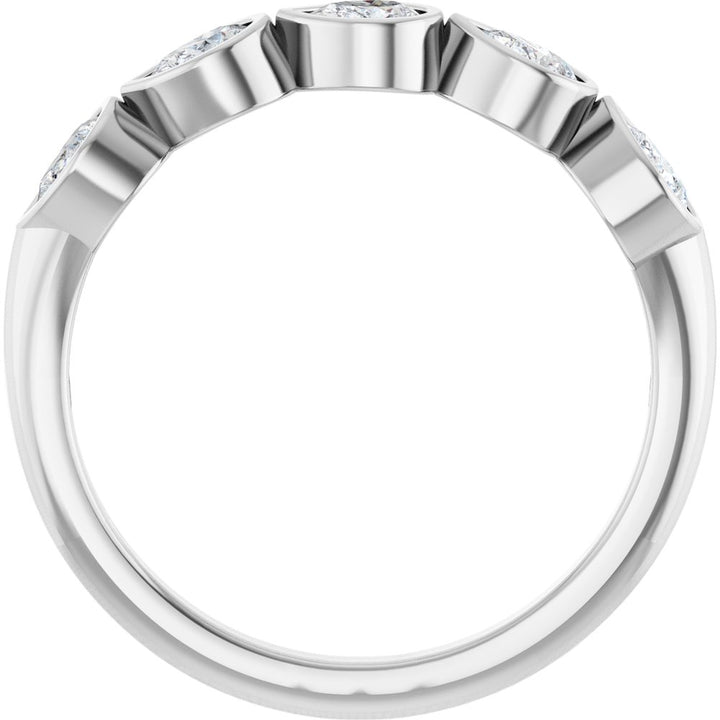 14K Pear Bezel Diamond Anniversary Band