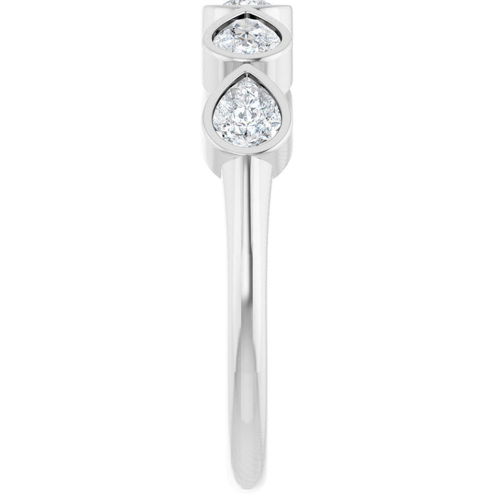 14K Pear Bezel Diamond Anniversary Band