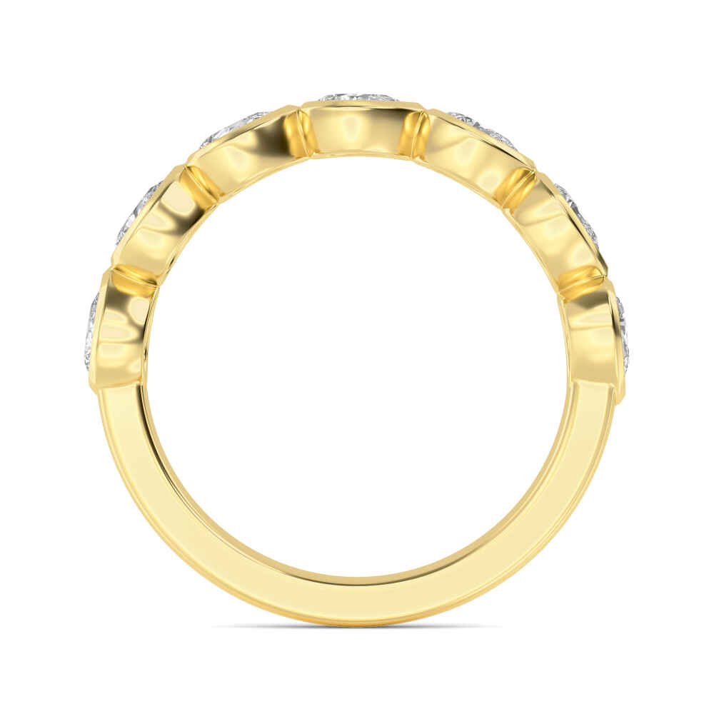 14K Pear Diamond Bezel Anniversary Ring