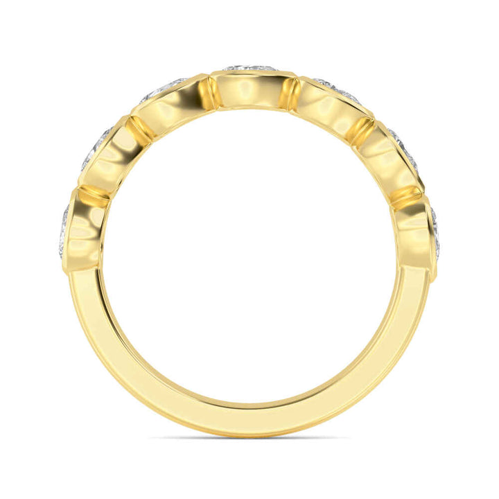14K Pear Diamond Bezel Anniversary Ring