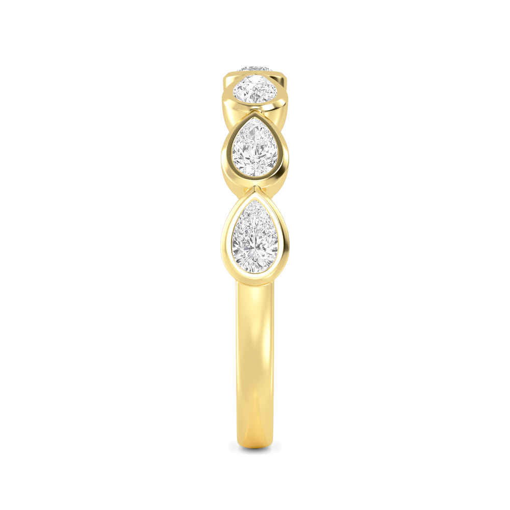14K Pear Diamond Bezel Anniversary Ring